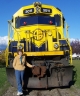 Gorgeous train, if only someone would get that lady outta the way!